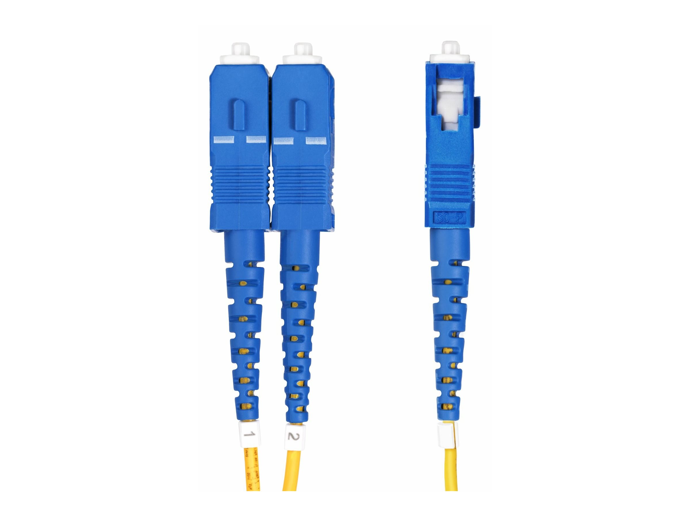 STARTECHCOM 30m OS2 LWL Patchkabel LC zu SC UPC Singlemode Duplex 9125um 10G Kabel LSZH Glasfaserkabel LC auf SC