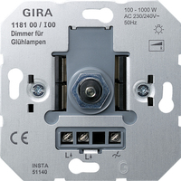 Gira Dimmer 118100 Einsatz Druck/Wechsel Gl 100-1000 Gira Dimmer 118100 Einsatz Druck/Wechsel Gl 100-1000