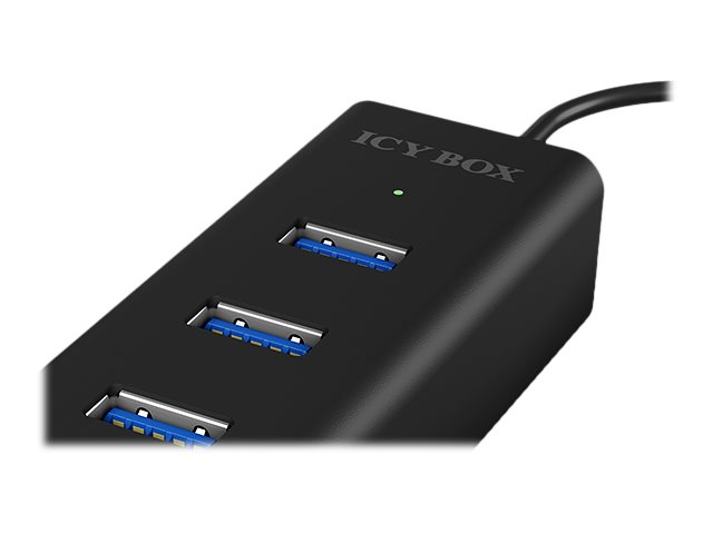RaidSonic ICY BOX® USB-Hub IB-HUB1409-U3 4-fach schwarz