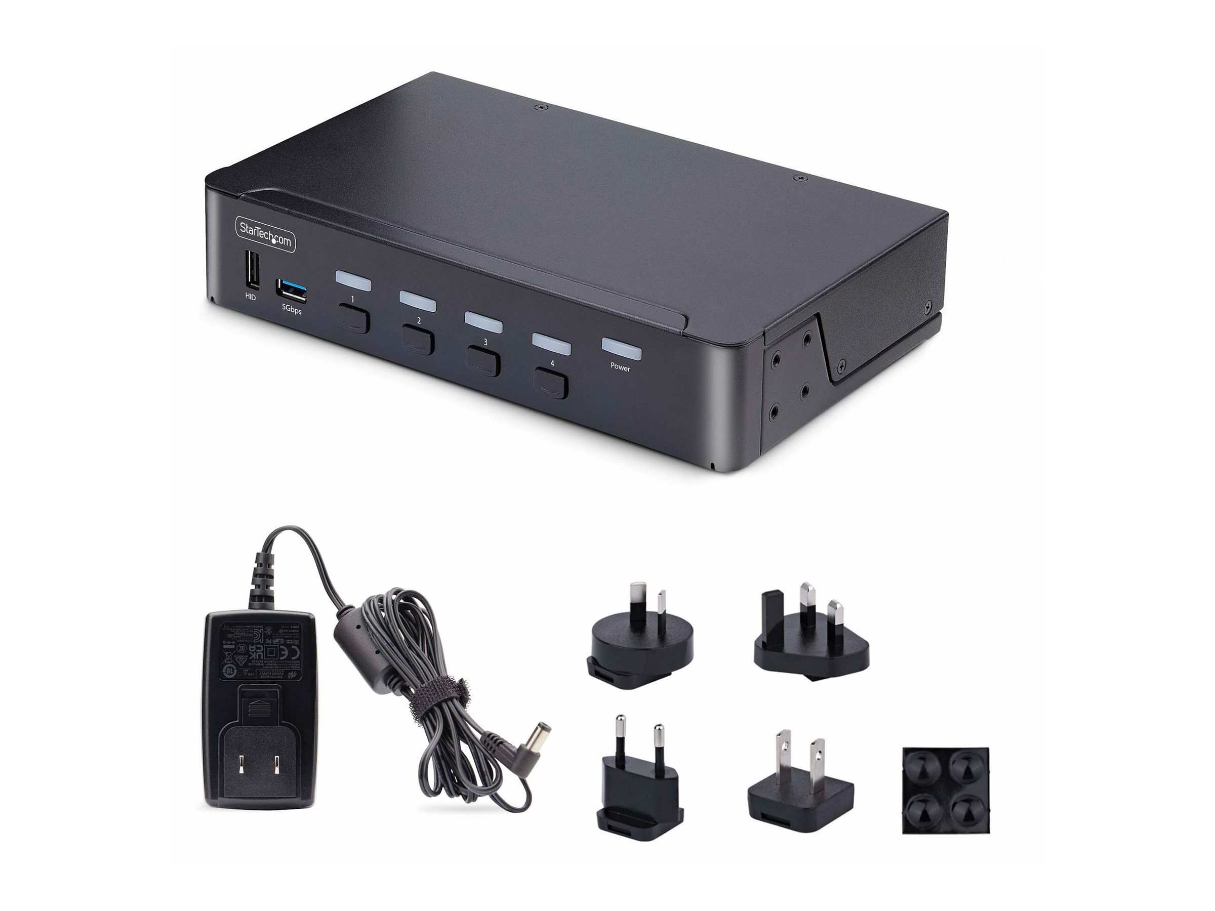STARTECH.COM 4-Port 8K KVM-Switch DisplayPort 1.4 8K 60Hz / 4K 144Hz DP 1.4 2x USB 3.0 Ports 4x USB 2.0 Ports KVM DisplayPort