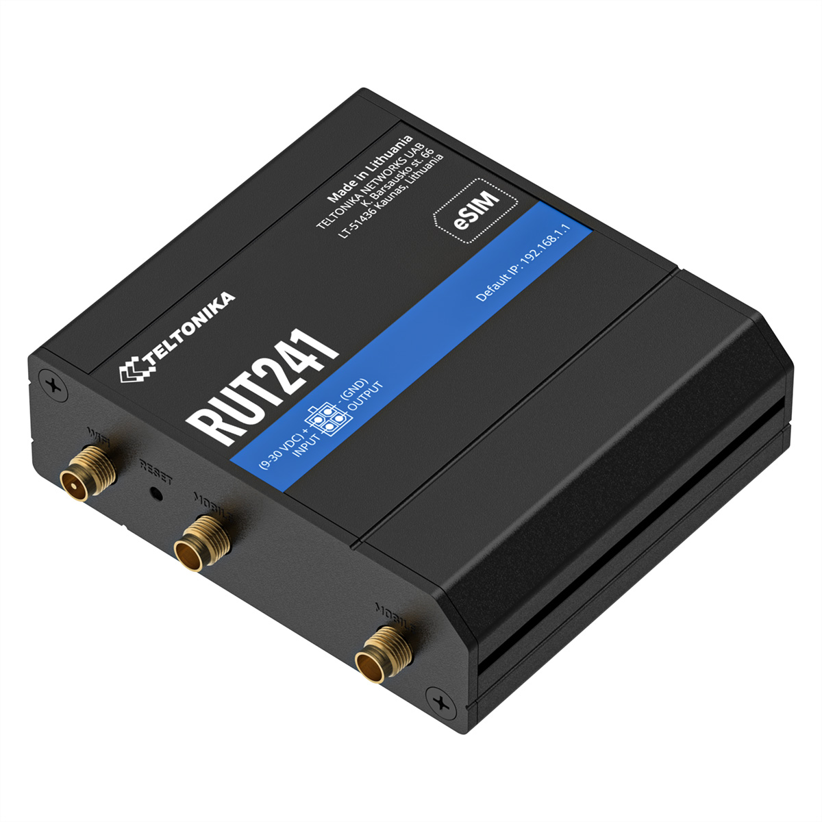 TELTONIKA NETWORKS RUT241 eSIM 4G/LTE/3G/2G EMEA Router TELTONIKA NETWORKS RUT241 eSIM 4G/LTE/3G/2G EMEA Router