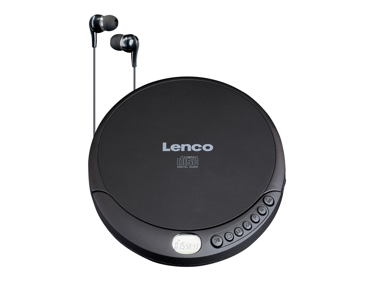LENCO CD010 CD PlayerDiscman mit Ladefunktion, schwarz