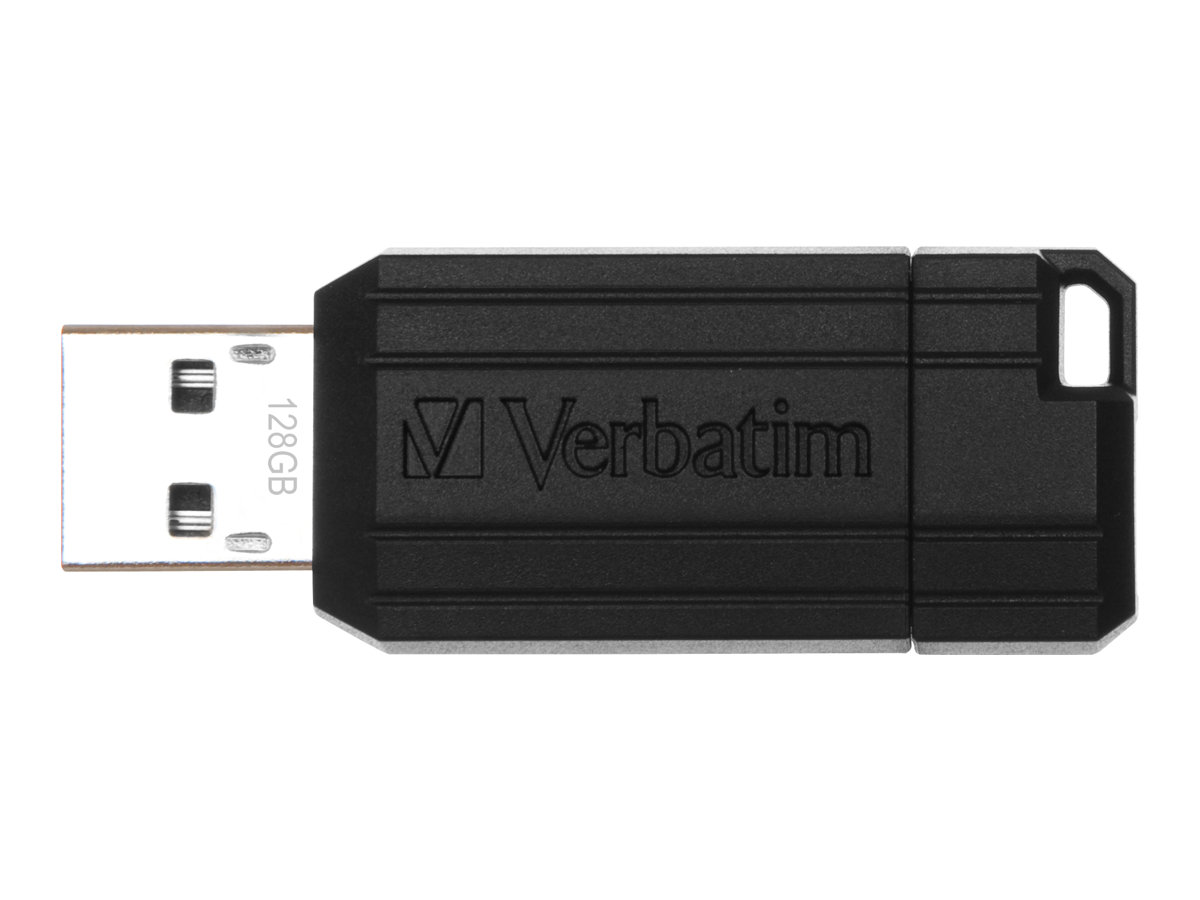 Verbatim USB-Stick 2.0 PinStripe 128GB schwarz