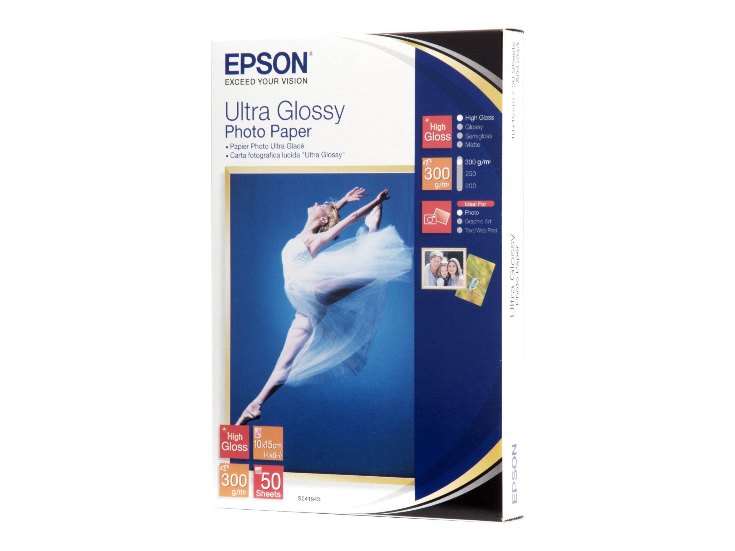 EPSON Fotopapier S041943 10,0 x 15,0 cm hochglÃ¤nzend 300 g/qm 50 Blatt