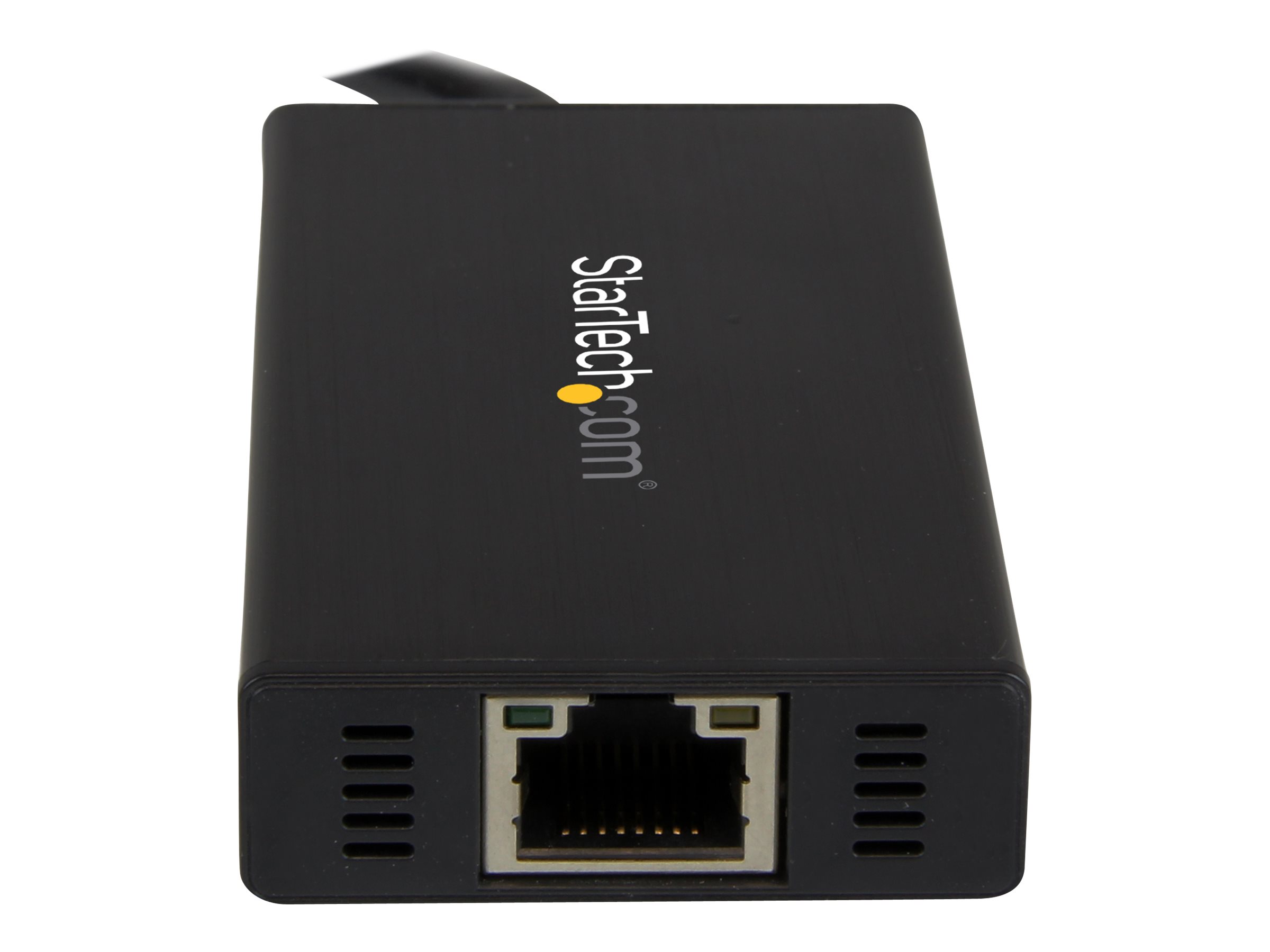 StarTech.com 3 Port USB 3.0 Hub mit Gigabit Ethernet Adapter aus Aluminum - Kompakter USB3 Hub mit GbE - Hub - 3 Anschlüsse