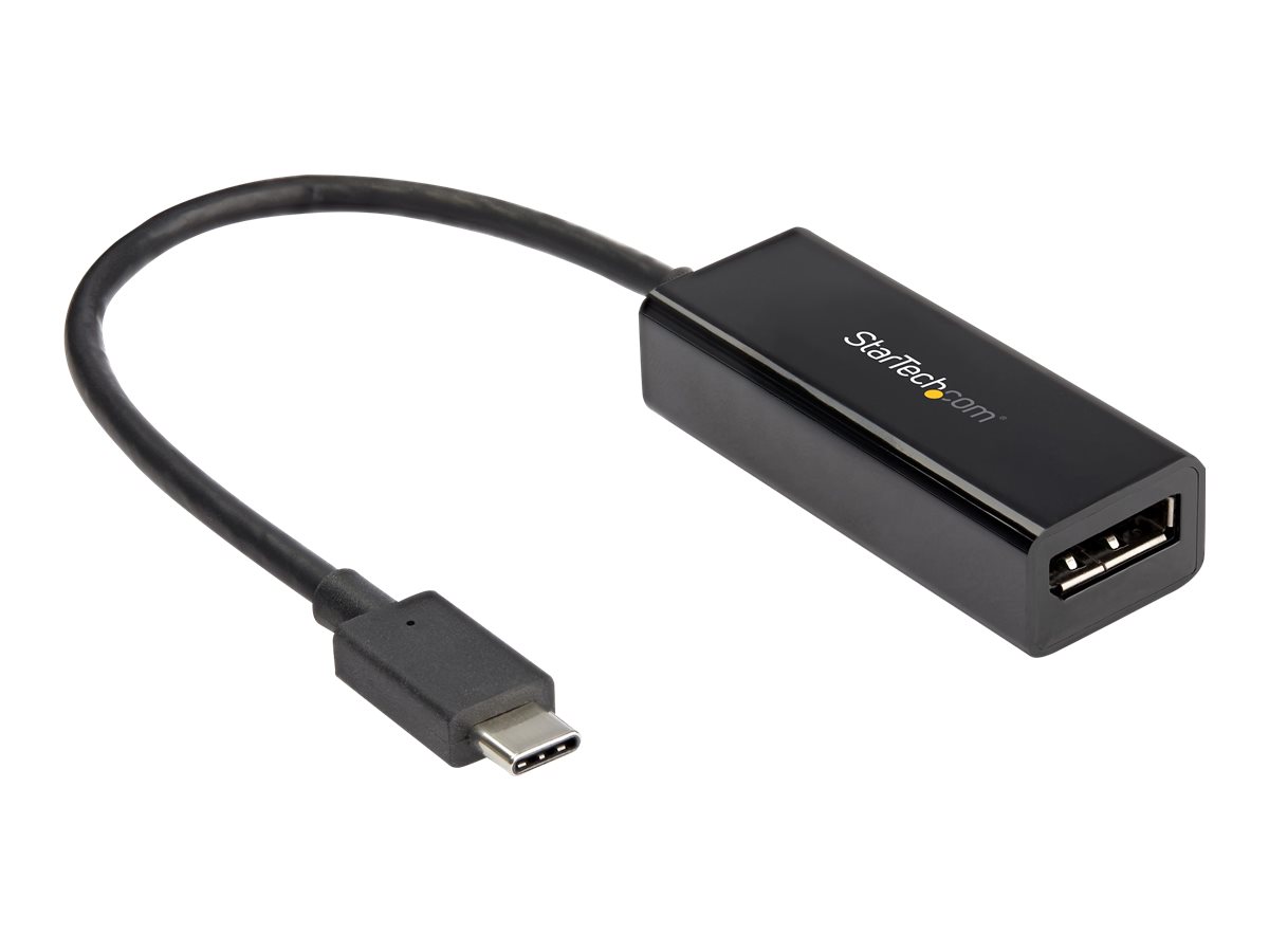 StarTech.com CDP2DP14B USB-C auf DisplayPort Adapter (8K 30Hz, HBR3 Adapter, Thunderbolt 3, Video Dongle fur DP 1.4 Monitor & Display) - externer Videoadapter - Schwarz