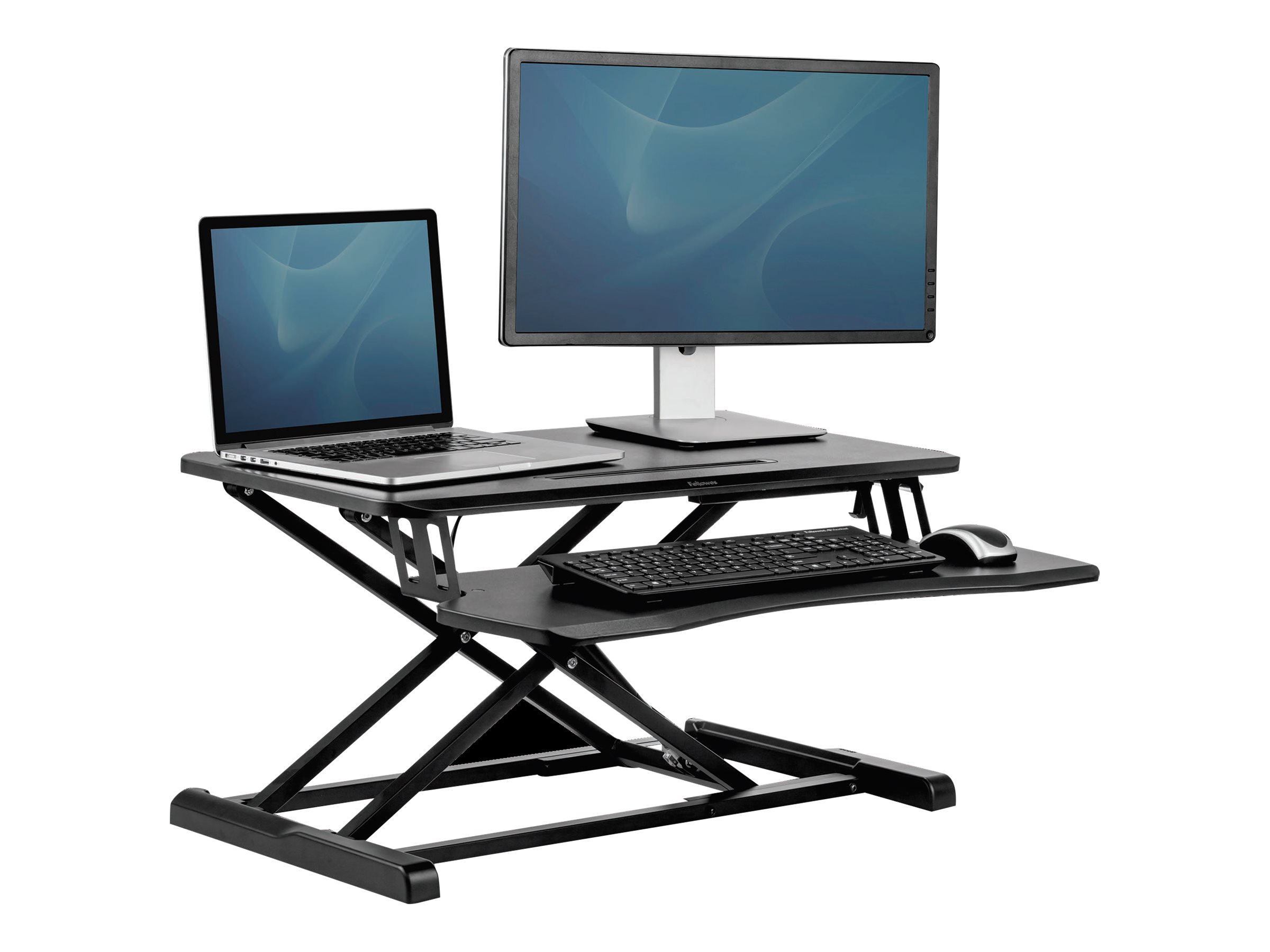 Fellowes Monitorstaender Corsivo Sitz-Steh Workstation schwarz Fellowes Monitorstaender Corsivo Sitz-Steh Workstation schwarz