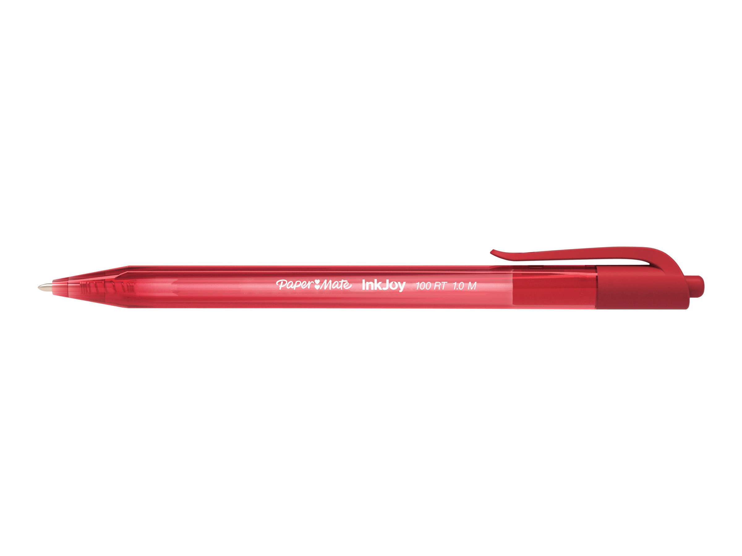 PaperMate Kugelschreiber InkJoy 100 RT rottransparent, Schreibfarbe rot, 1 St