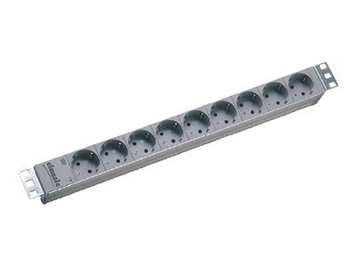 Bachmann 19"-Steckdosenleiste ALU 1HE, 9-fach 35°, grau, 2,0m, ohne Schalter Bachmann 19"-Steckdosenleiste ALU 1HE, 9-fach 35°, grau, 2,0m, ohne Schalter