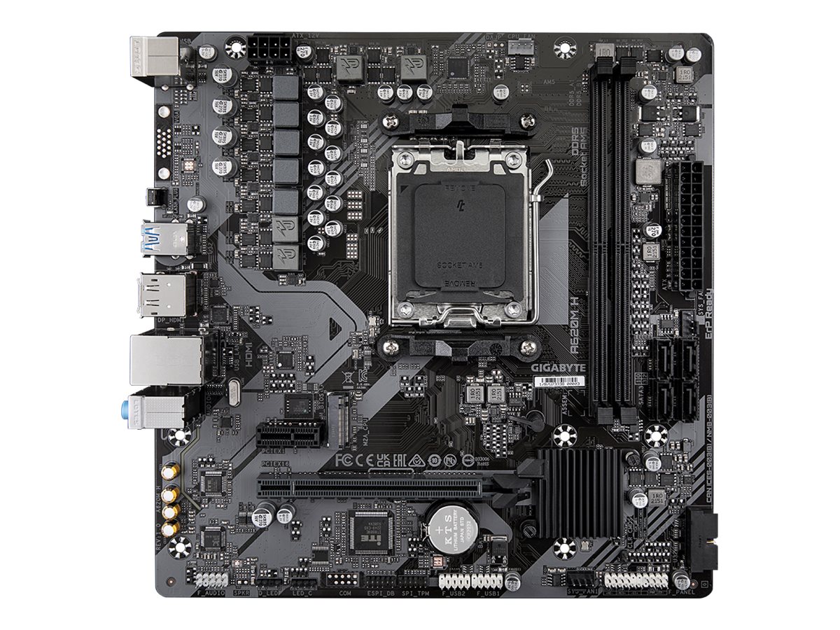 GIGABYTE A620M H AM5 2xDDR5 4xSATA 1xM.2 mATX MB GIGABYTE A620M H AM5 2xDDR5 4xSATA 1xM.2 mATX MB