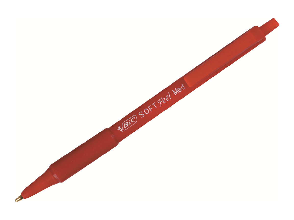 BIC Kugelschreiber SOFT Feel rot, Schreibfarbe: rot, 12 St.