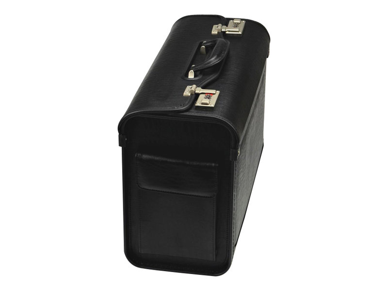 Alassio Pilotenkoffer GENOVA Lederimitat schwarz 46,0 x 20,5 x 35,0 cm