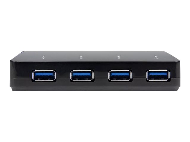 StarTech.com 4 Port USB 3.0 Hub plus dedizierter Ladeanschluss - 1 x 2.4 A Port - Desktop USB Hub und Schnelllade Station - USB-Umschalter für die gemeinsame Nutzung von Peripheriegeräten - 4 Anschlüsse