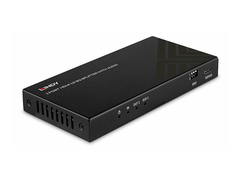 LINDY 2 Port HDMI 8K60 Splitter mit Audio