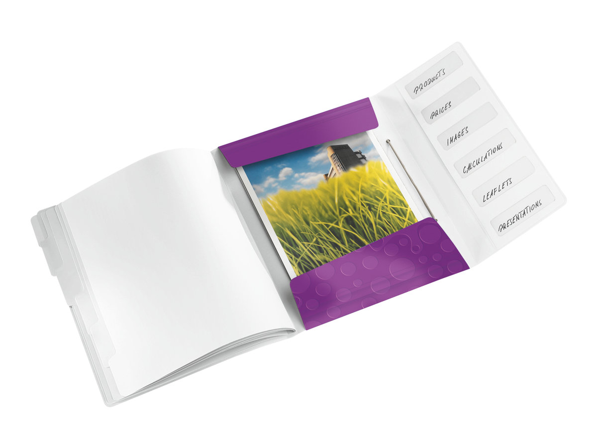 LEITZ Ordnungsmappe WOW 4633 6 Faecher violett