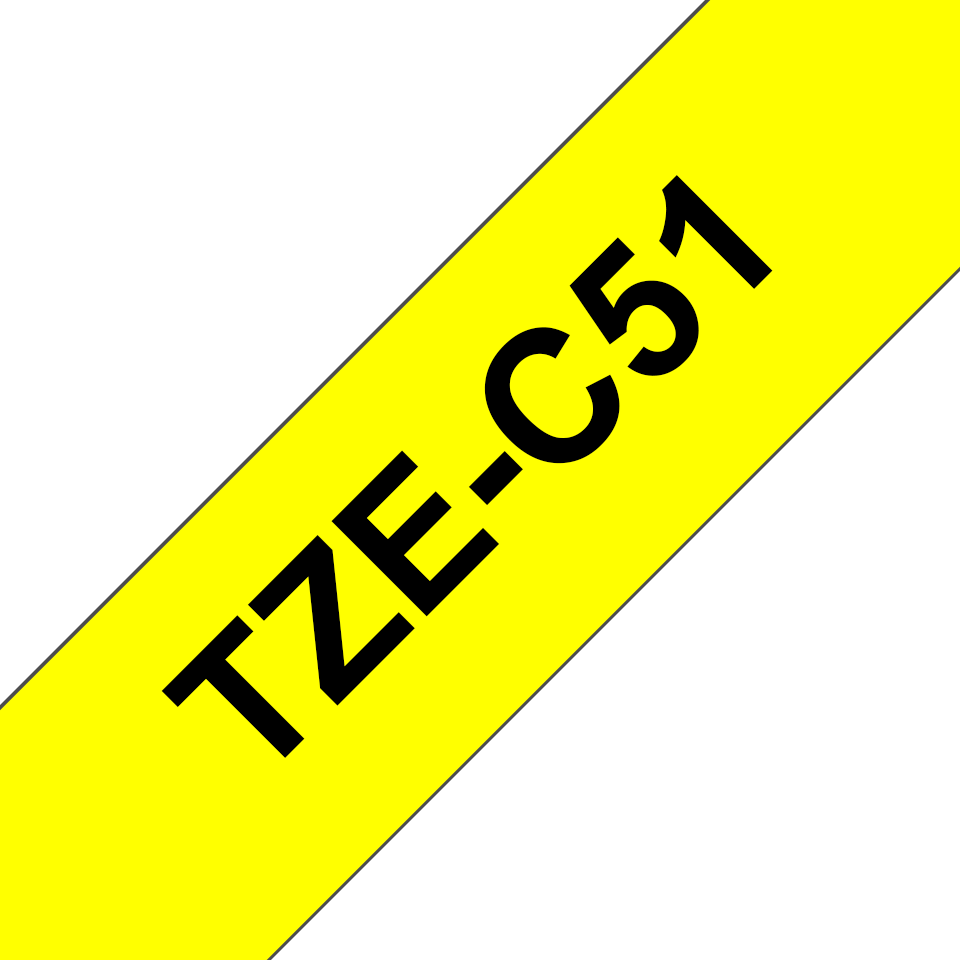 TZEC51 BROTHER PT Schriftband 24mm gelb