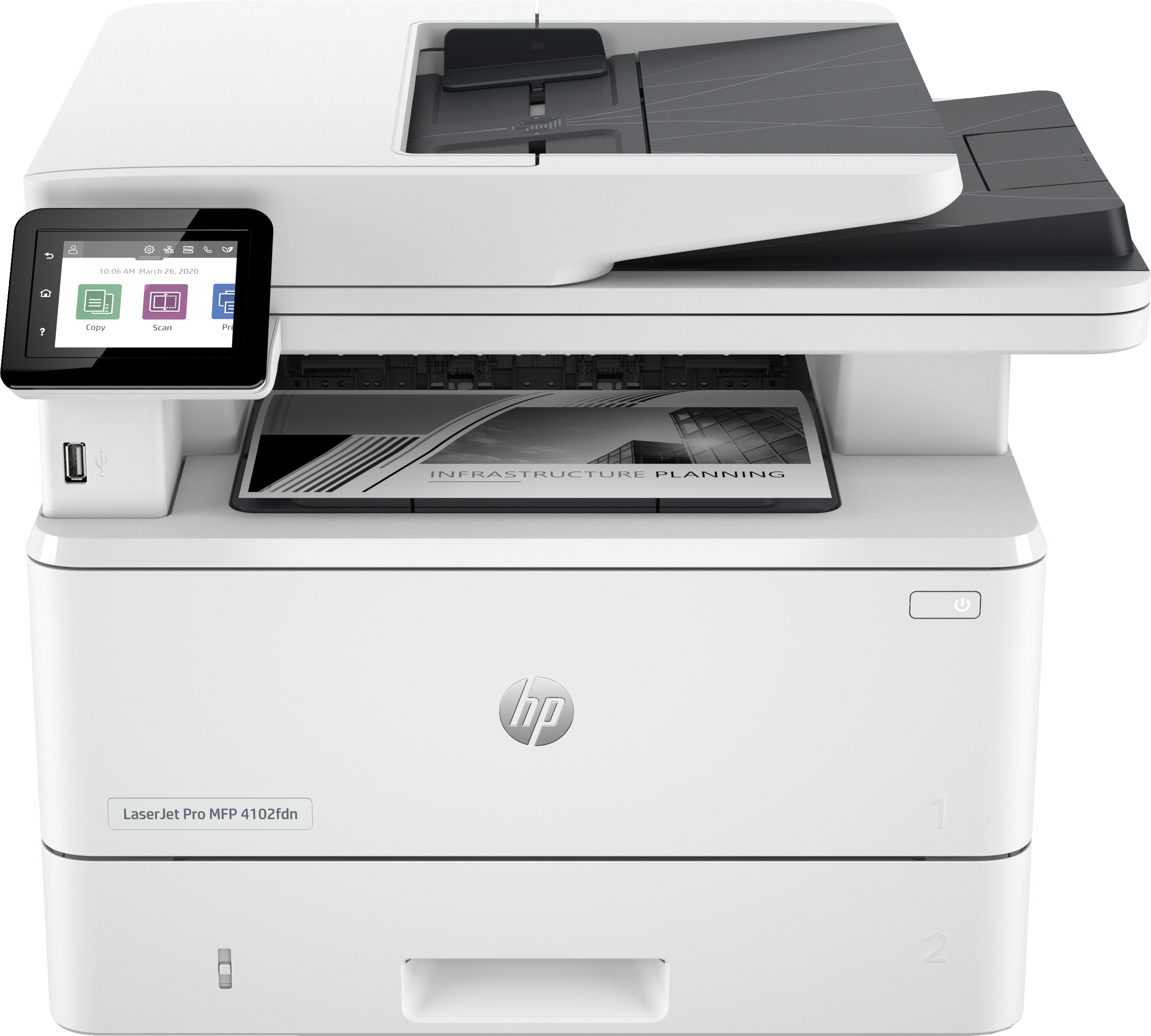 HP Laserjet Pro MFP 4102fdn 4 in 1 LaserMultifunktionsdrucker weiß