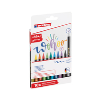 edding 1340 glitzer Brush-Pens farbsortiert, 10 St.