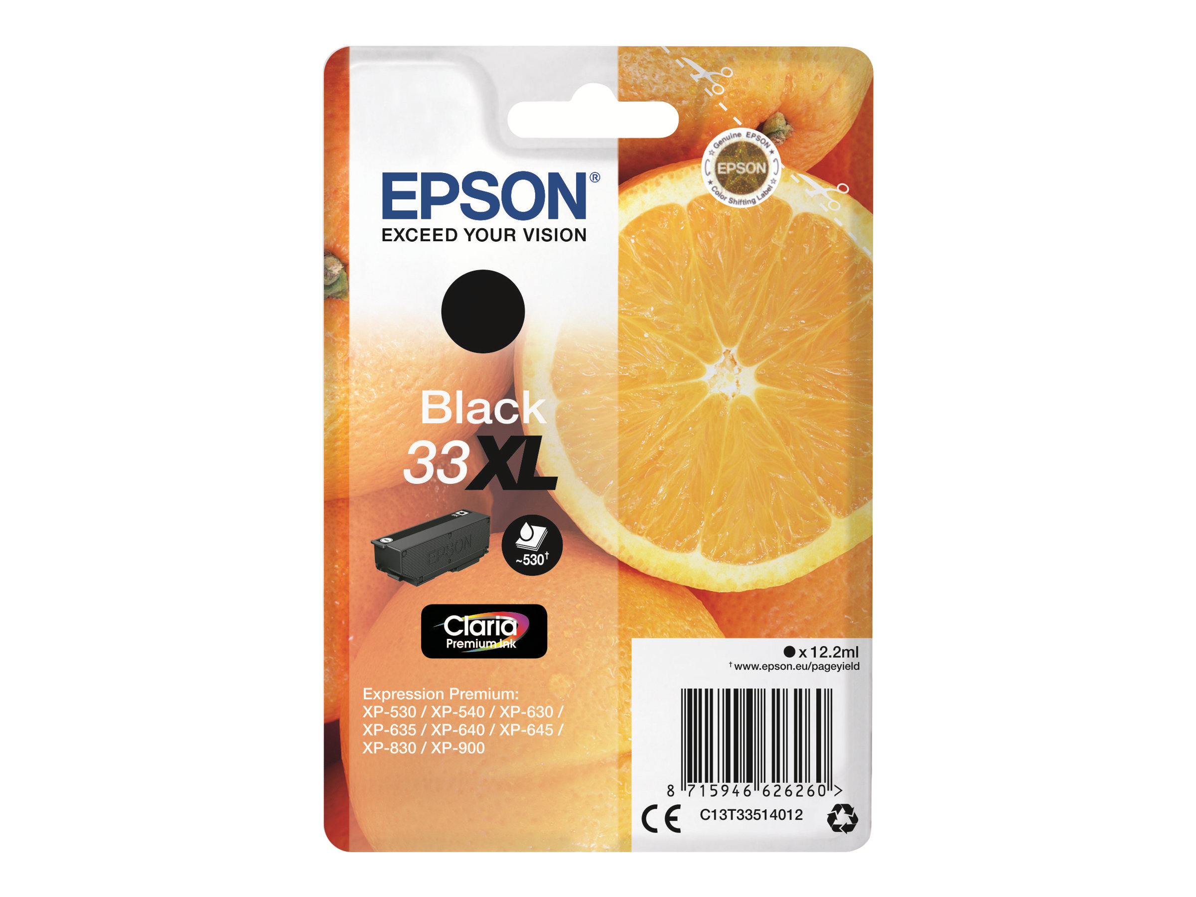 C13T33514012 EPSON XP Tinte black HC 530 C13T33514012 EPSON XP Tinte black HC 530