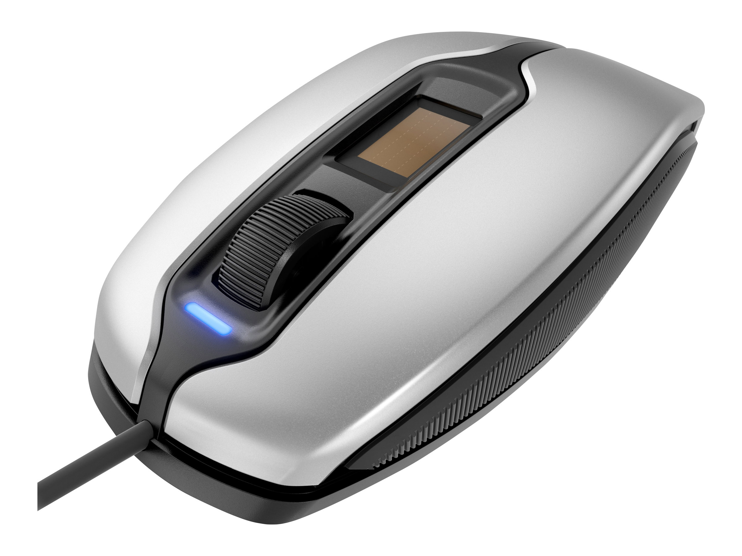 CHERRY MC 4900 Corded FingerTIP ID Mouse USB silver/black - mit integriertem FingerTip-Sensor