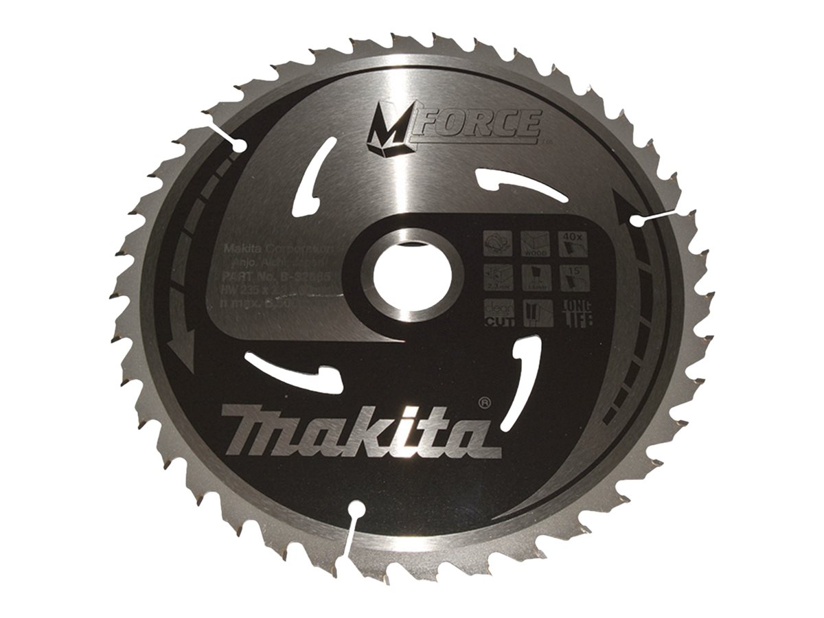 makita B-32085 M-FORCE Kreissägeblatt 235,0 mm, 40 Zähne makita B-32085 M-FORCE Kreissägeblatt 235,0 mm, 40 Zähne