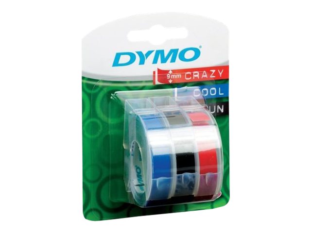3 DYMO PrÃ¤gebÃ¤nder 3D 13151 S0847750, 9 mm farbig sortiert