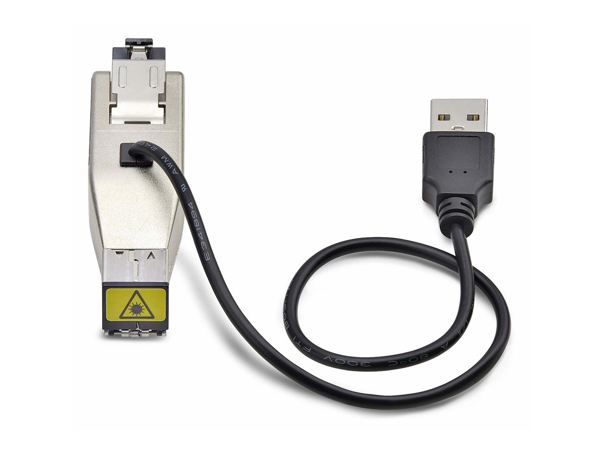 STARTECH.COM Gigabit Glasfaser Medienkonverter Dongle LWL Kupfer Umsetzer SM/MM Glasfaser auf Ethernet RJ45 USB Betrieben