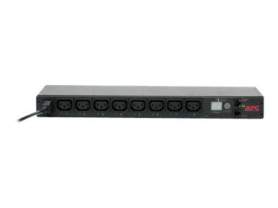 APC RACK PDU, SWITCHED, 1U, 12A/208V, 10A/230V, (8)C13