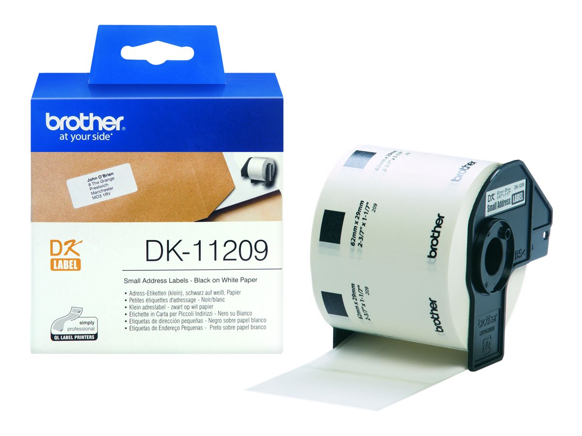 DK11209 BROTHER PT QL550 ETIKETTEN WEISS