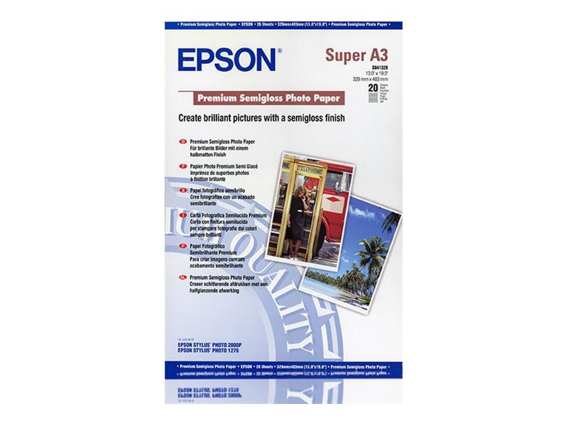 Epson Premium Semigloss Photo Paper - Halbglänzend - A3 plus (329 x 423 mm)