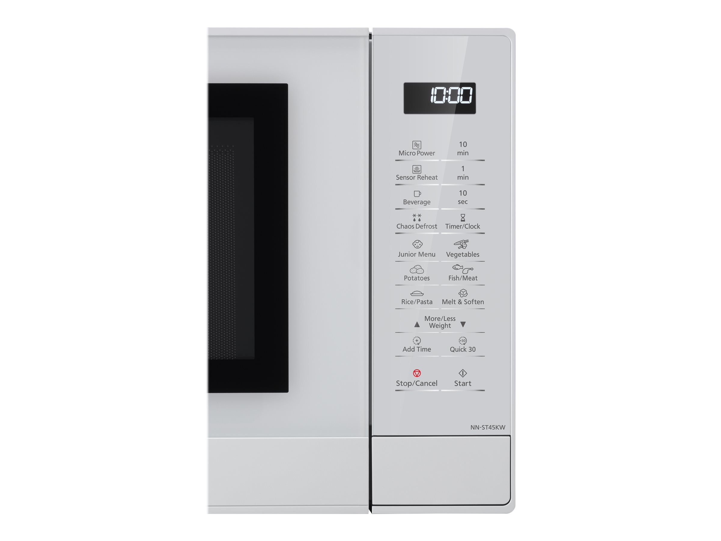 Panasonic NNST45 Arbeitsflaeche SoloMikrowelle 32 l 1000 W Beruehrung Weiss