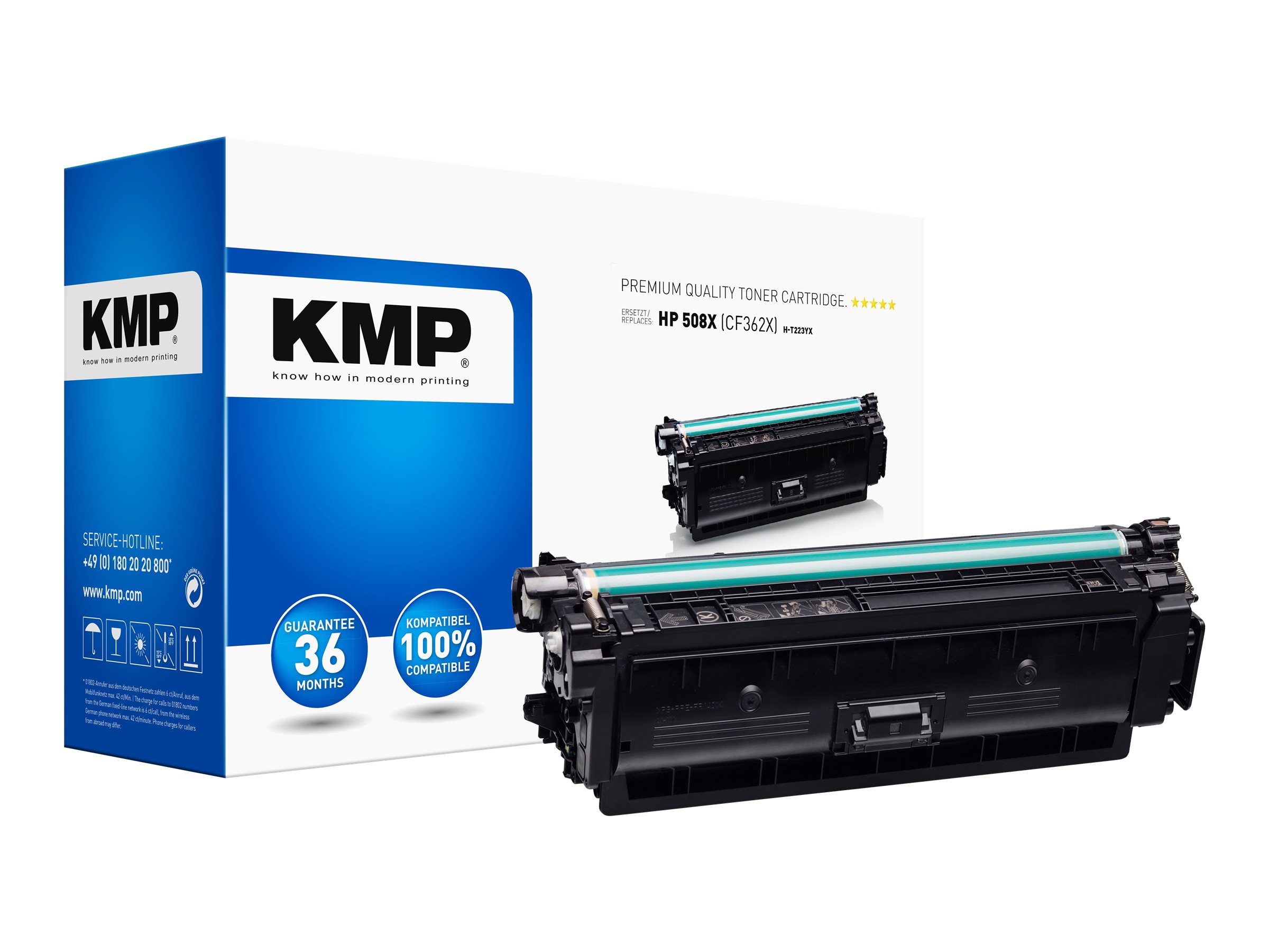 KMP H-T223YX gelb Toner kompatibel zu HP 508X (CF362X) KMP H-T223YX gelb Toner kompatibel zu HP 508X (CF362X)