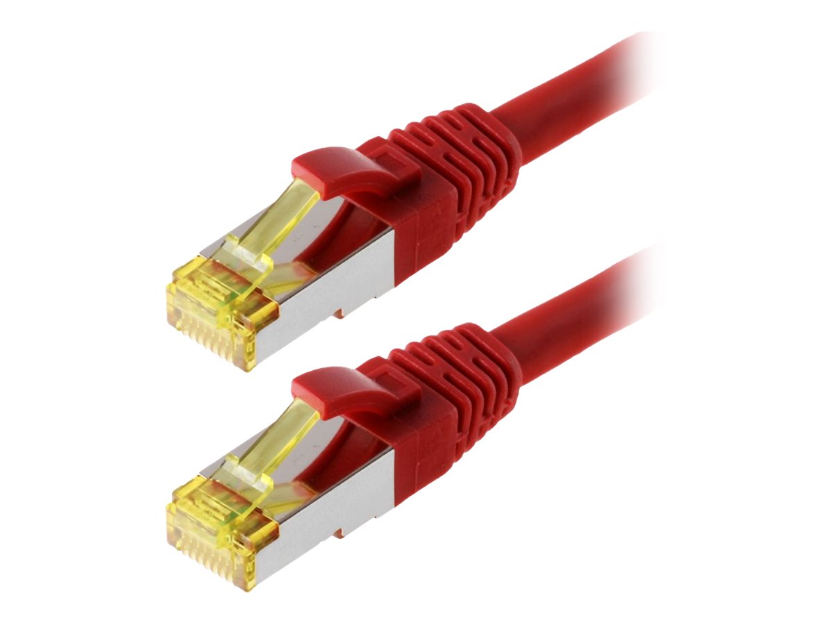 Helos Patchkabel Cat 6a S/FTP RJ45 rot 0,25 m
