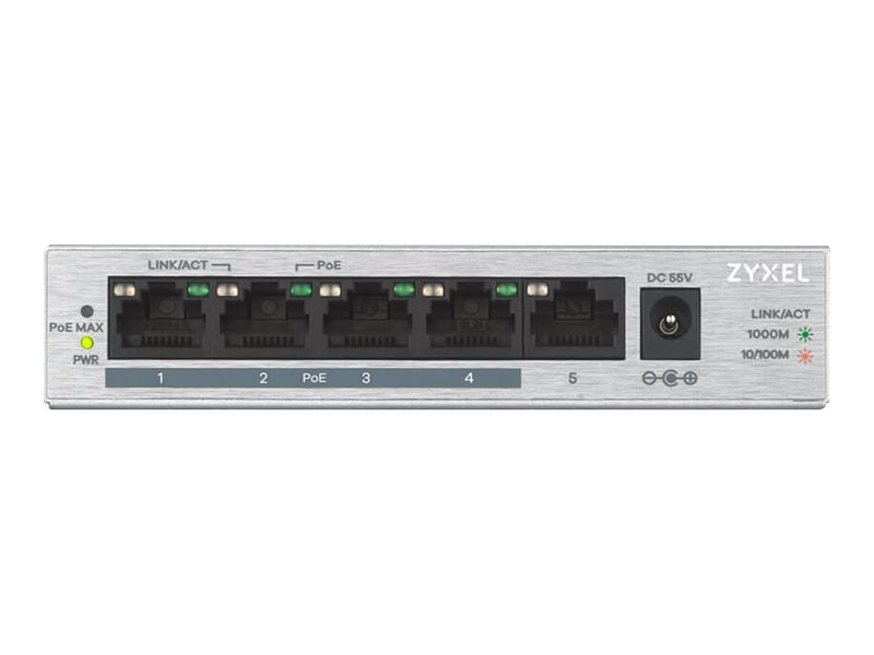 ZYXEL GS1005-HP 5-Port GbE Unmanaged PoE Switch ZYXEL GS1005-HP 5-Port GbE Unmanaged PoE Switch