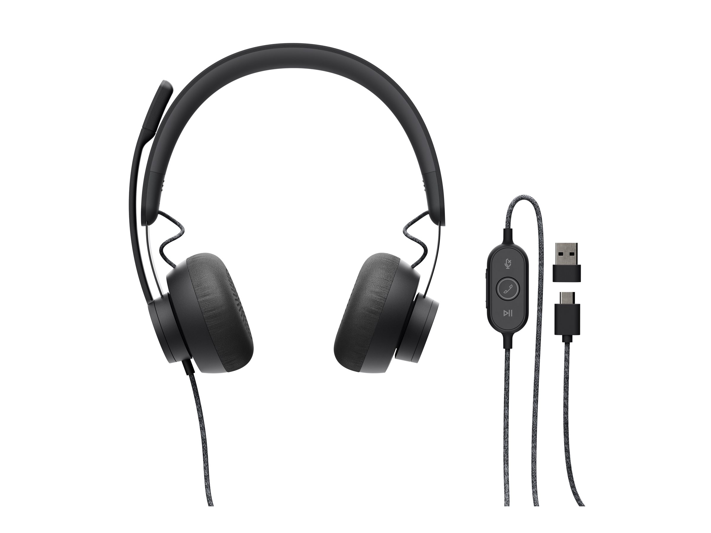 LOGITECH Zone Wired Headset onear wired USBC graphite
