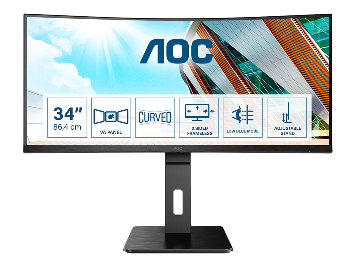 AOC CU34P2A 86,4cm 34Zoll 3440x1440 VA Curved H/A 150MM 100hz FreeSync Premium ULTRAWIDE USB HUB SPEAKERS DPx1 HDMIx2 VESA 100x100 AOC CU34P2A 86,4cm 34Zoll 3440x1440 VA Curved H/A 150MM 100hz FreeSync Premium ULTRAWIDE USB HUB SPEAKERS DPx1 HDMIx2 VESA 100x100