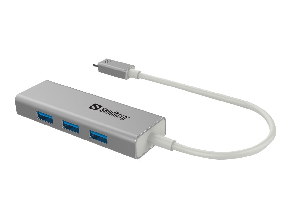 SANDBERG USB-C TO 3xUSB 3.0 HUB+PD SANDBERG USB-C TO 3xUSB 3.0 HUB+PD
