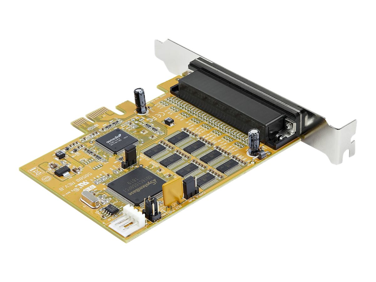 STARTECHCOM 8 Port PCI Express RS232 Serielle adapterkarte PCIe zu Seriel DB9 RS232 Controllerkarte 16C1050 UART 15kV ESD