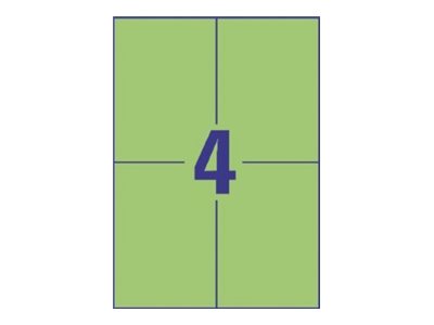 400 AVERY Zweckform Etiketten 3458 gruen 105,0 x 148,0 mm 400 AVERY Zweckform Etiketten 3458 gruen 105,0 x 148,0 mm