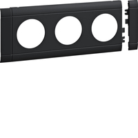 TEHA Modularblende 3fach Steckdose 80mm graphitschwarz TEHA Modularblende 3fach Steckdose 80mm graphitschwarz