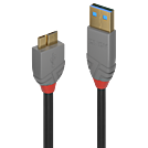 LINDY 3m USB 3.0 A/Micro-B Anthra Line