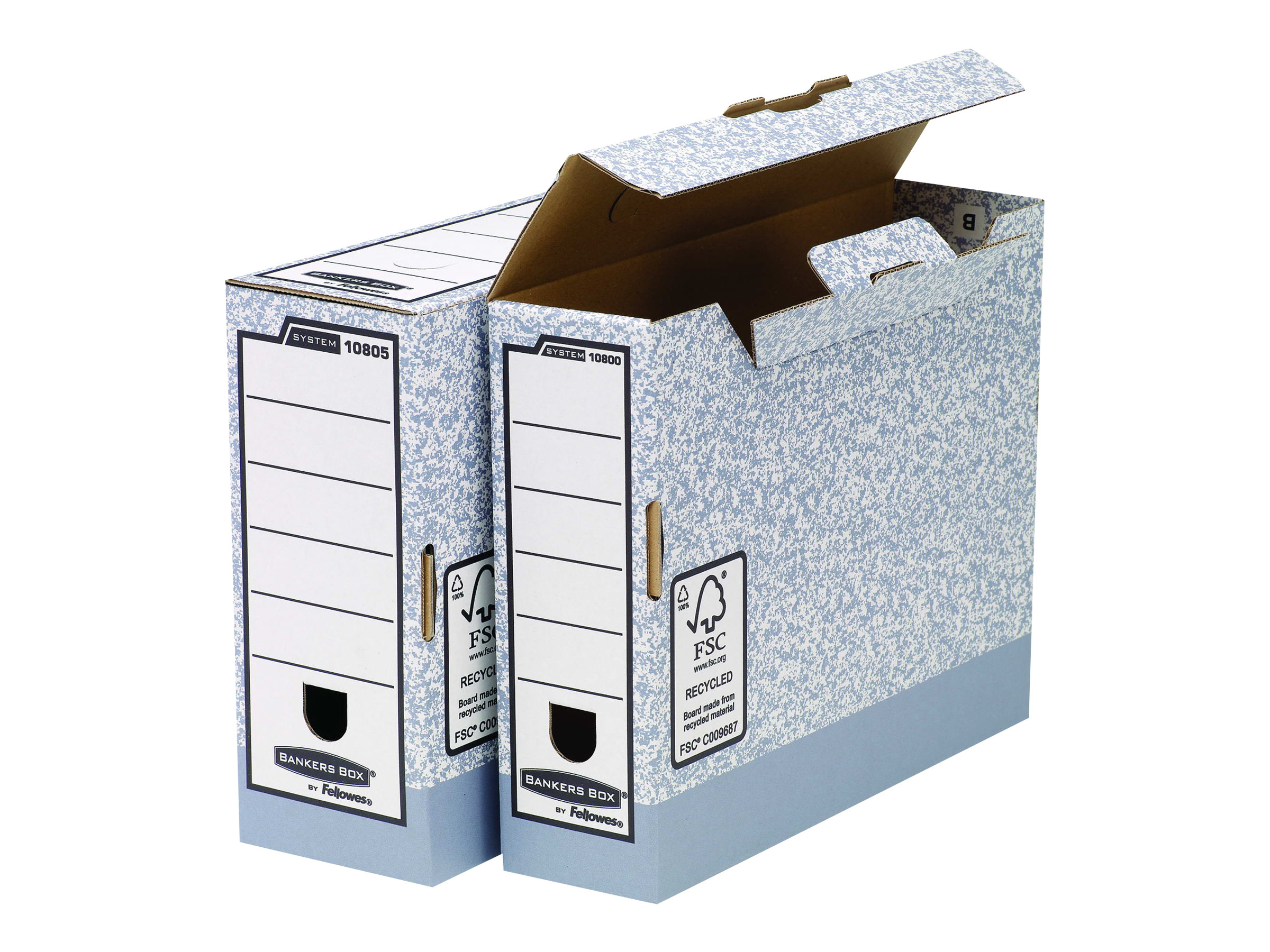 10 Bankers Box Archivboxen Bankers Box grau 11,1 x 32,7 x 26,5 cm