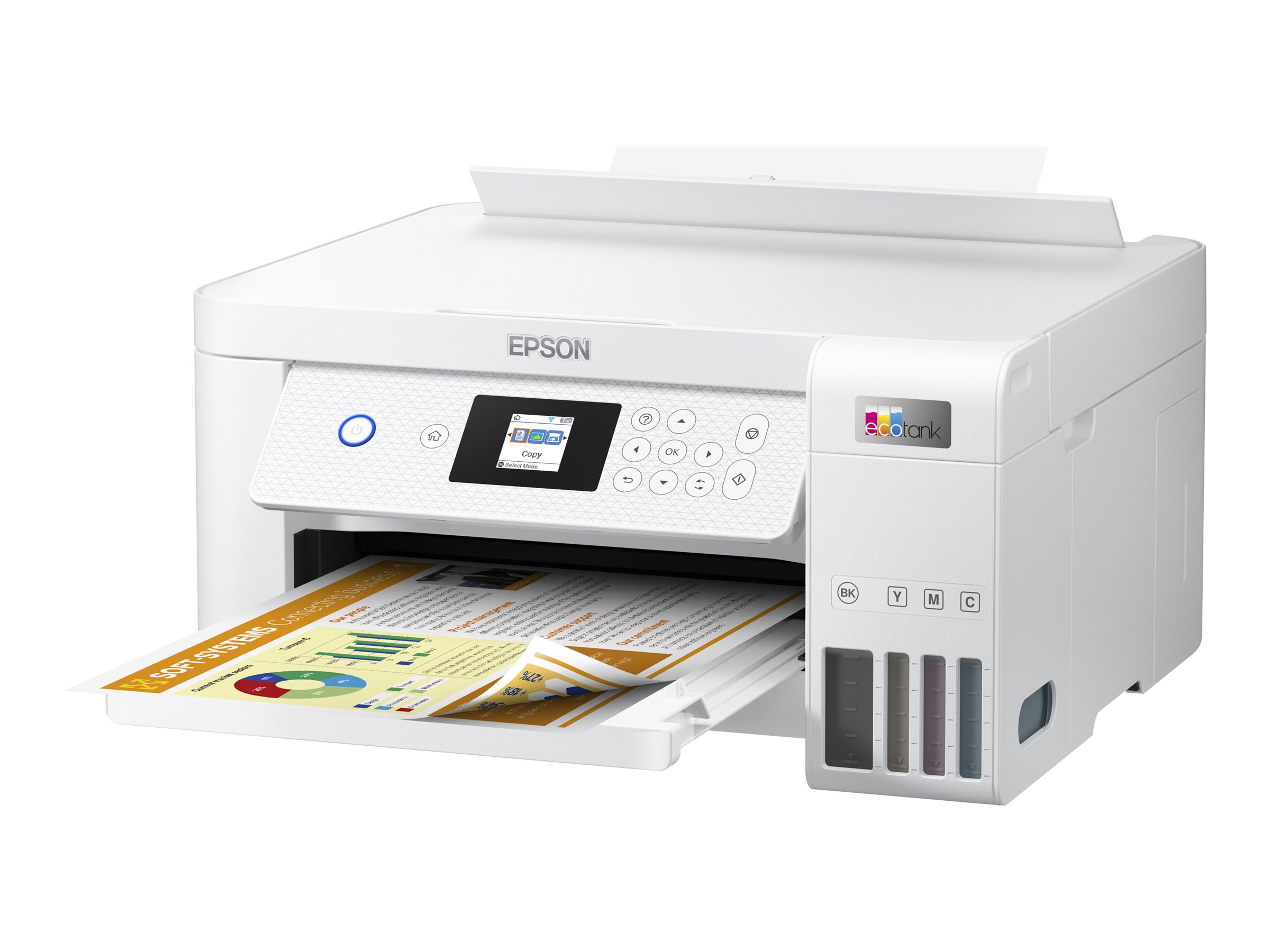 EPSON EcoTank ET-2856 3 in 1 Tintenstrahl-Multifunktionsdrucker weiÃ