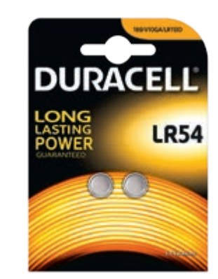 2 DURACELL Knopfzellen LR54 1,5 V