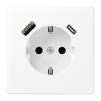 Jung Steckdose SCHUKO LS1520-15CAWWM m.USB Typ AC Jung Steckdose SCHUKO LS1520-15CAWWM m.USB Typ AC