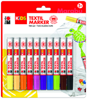 Marabu KiDS Textilmarker farbsortiert 3,0 mm, 10 St. Marabu KiDS Textilmarker farbsortiert 3,0 mm, 10 St.