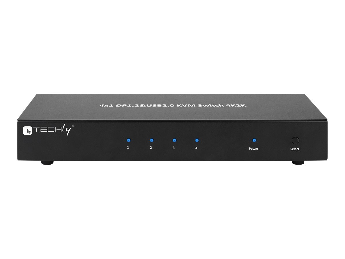 TECHLY KVM Switch Display Port 1.2 2-Port Hub und Audio ermoeglicht Informationen via USB und DisplayPort von 4 PCs anzuzeigen TECHLY KVM Switch Display Port 1.2 2-Port Hub und Audio ermoeglicht Informationen via USB und DisplayPort von 4 PCs anzuzeigen