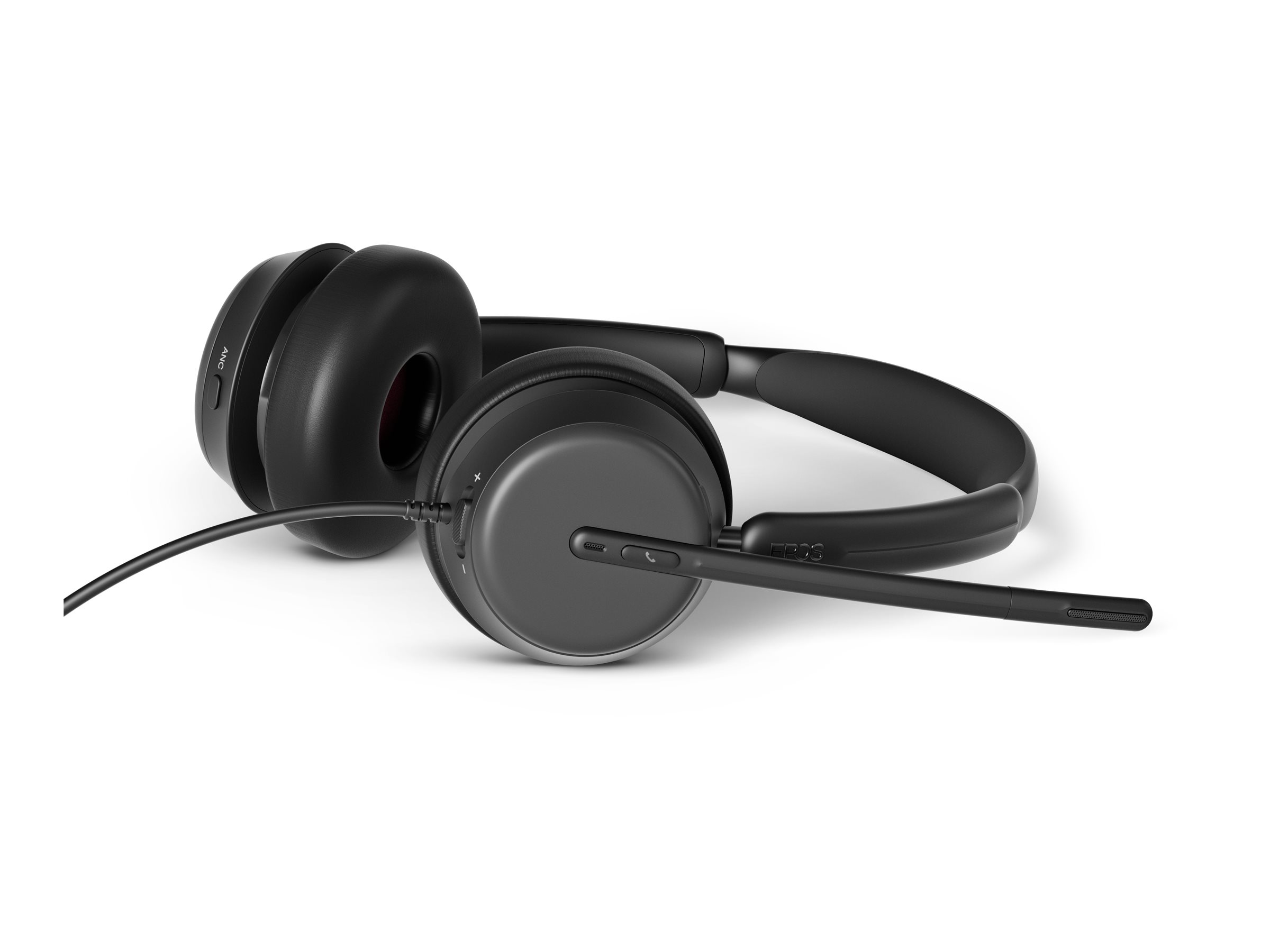 EPOS IMPACT 860 ANC Stereo USB-C OpenOffice Headset mit Active Noise Cancelling USB-A Adapter