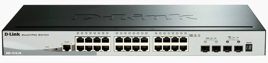 DLINK DGS151028XE 28Port Gigabit stackable Smart Managed Switch 24x 101001000Mbps 4x 10G SFP
