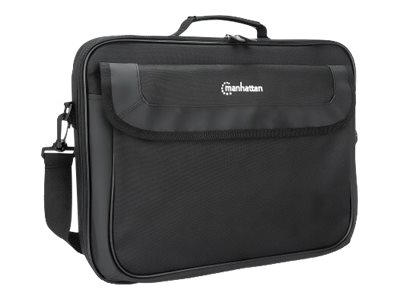 MANHATTAN Cambridge Clamshell Notebooktasche 39,6cm 15,6Zoll Staufächer an Front und Rückseite und Innen Schultergurt Tragegriff